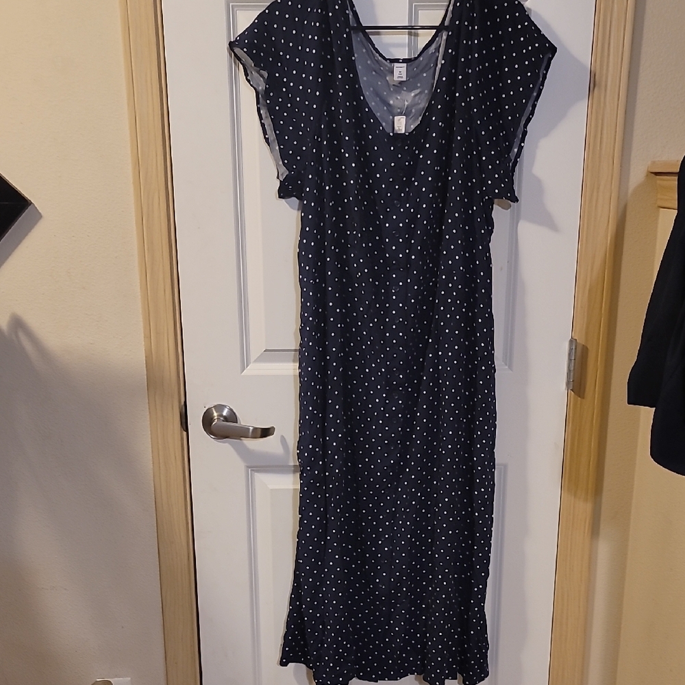Old Navy Blue and White Maxi Dress